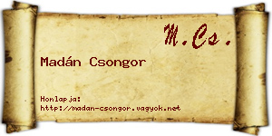 Madán Csongor névjegykártya