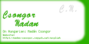csongor madan business card